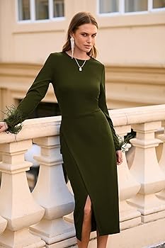 Amazon.com: PRETTYGARDEN Women's 2024 Fall Long Sleeve Dress